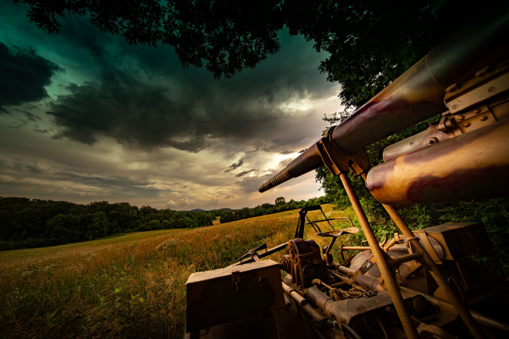 Historic WWII German Jagdpanzer tank destroyer positioned on the open grounds at Terra Bellum